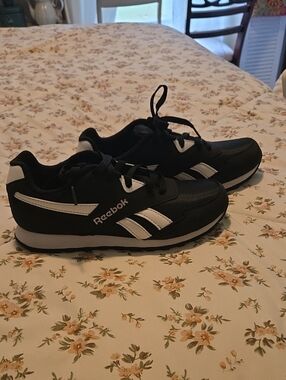 Reebok Kids Black and White Lace-Up Sneakers
